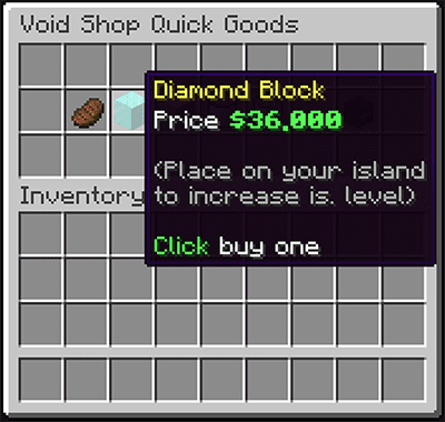 OneBlock SkyBlock: Diamond Block Shop