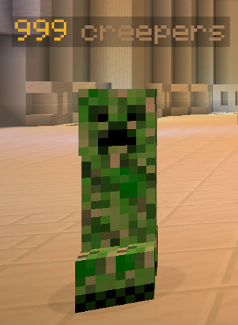 A stack of 999 creepers