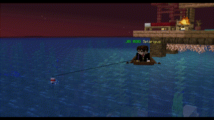 Fishing on OneBlock MC